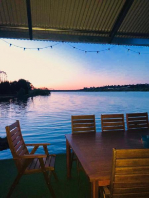 Shack built over the Murray River